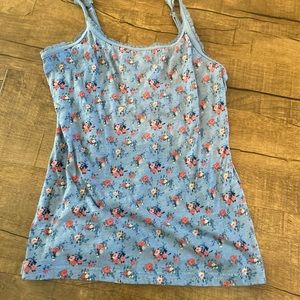 Blue floral cami